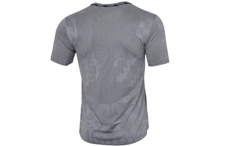 Nike TechKnit Wild Run Reflection Running Short-sleeve Tee Men Grey Gray CJ5815-010