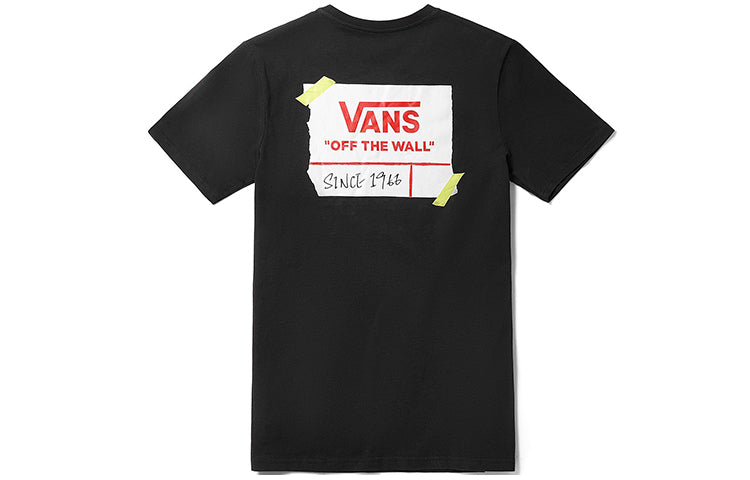 Vans Ap Diy Drop Short Sleeve Round Neck Couple Style Black VN0A3ZN5BLK