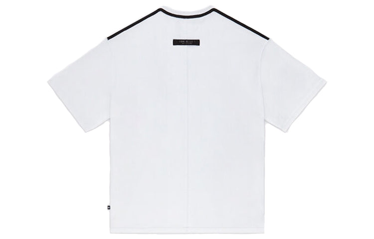 Converse Solid Color Loose Round Neck Short Sleeve Couple Style White 10020975-A01