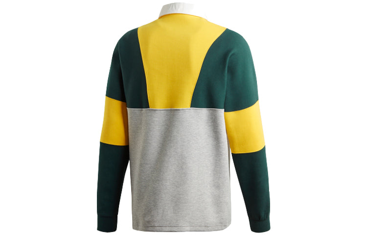 adidas originals Men's Rugby Shirt Sports Long Sleeve Shirt Multi-Color FM2213