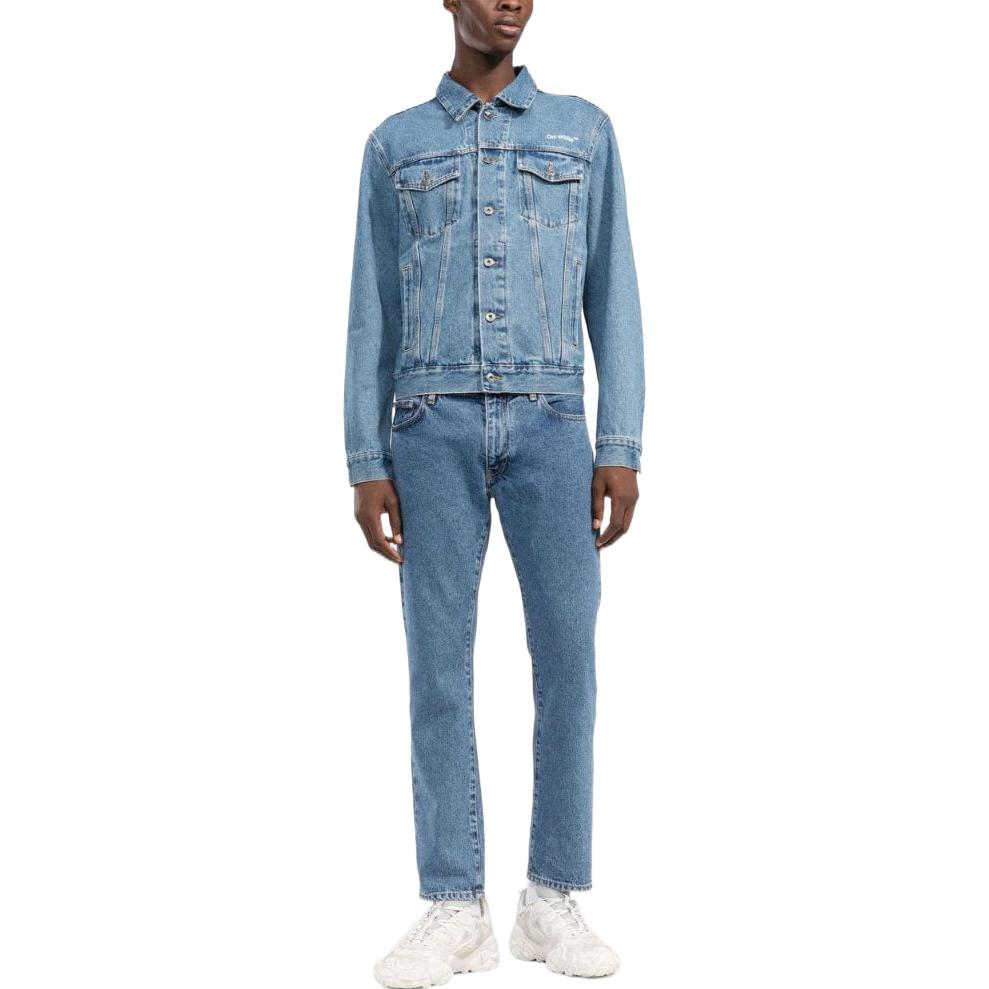 Off-White Diag-Stripe Denim Jacket OMYE079C99DEN0044901