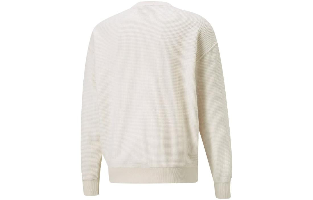 PUMA Downtown Waffle Crewneck Sweatshirt 'White' 537730-99