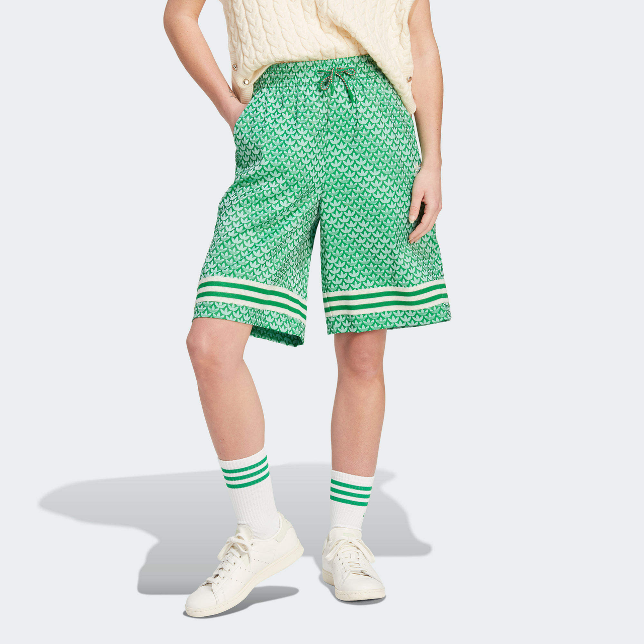 (WMNS) adidas originals SS23 adicolor 70s Logo Short 'Green' IK7881