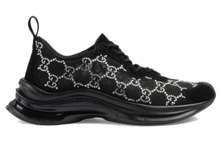 (WMNS) Gucci Run GG Crystal Sneaker 'Black' 758088-FACG4-1099