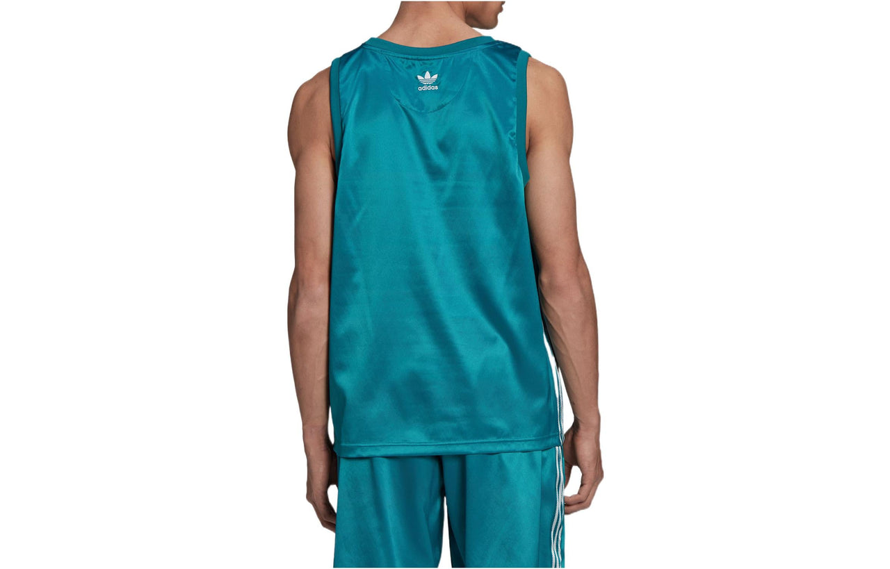 Men's adidas originals Embroidered Round Neck Pullover Sleeveless Blue Vest H11436