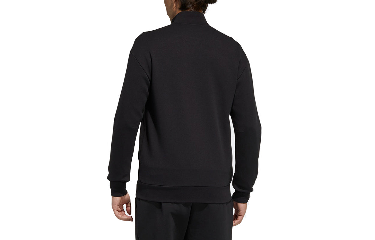 Men's adidas Wj Kn Tracktop Martial Arts Series Sports Stylish Logo Jacket Black H39334