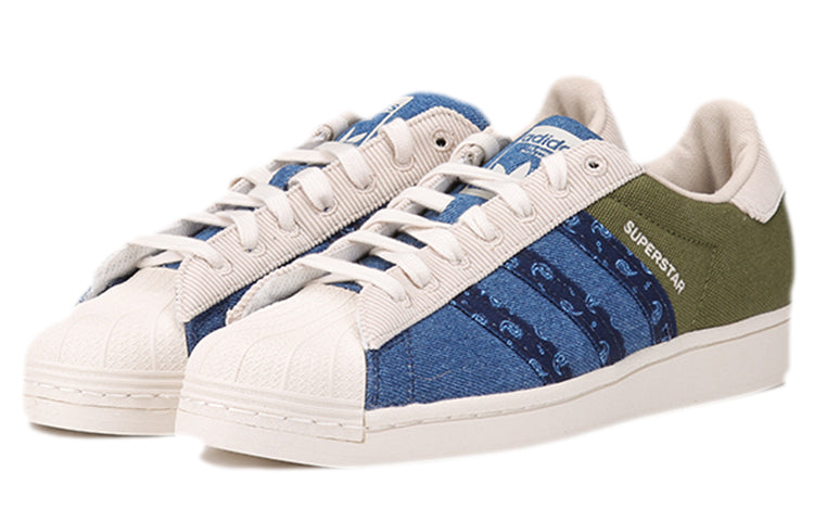 adidas originals Superstar Shoes 'White Green Blue' H04295