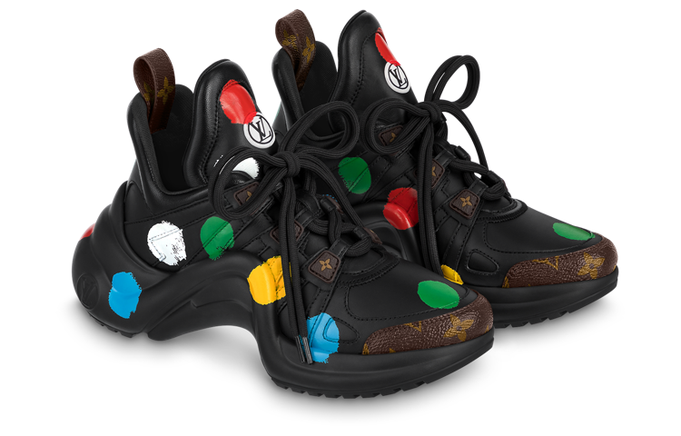 (WMNS) LOUIS VUITTON x YK Academy Archlight Sneakers 'Black with Colorful Dots' 1AB9RS