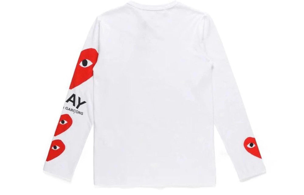 COMME des GARCONS PLAY  Printed Sleeve Long-Sleeve 'White' AZ-T260-051-1