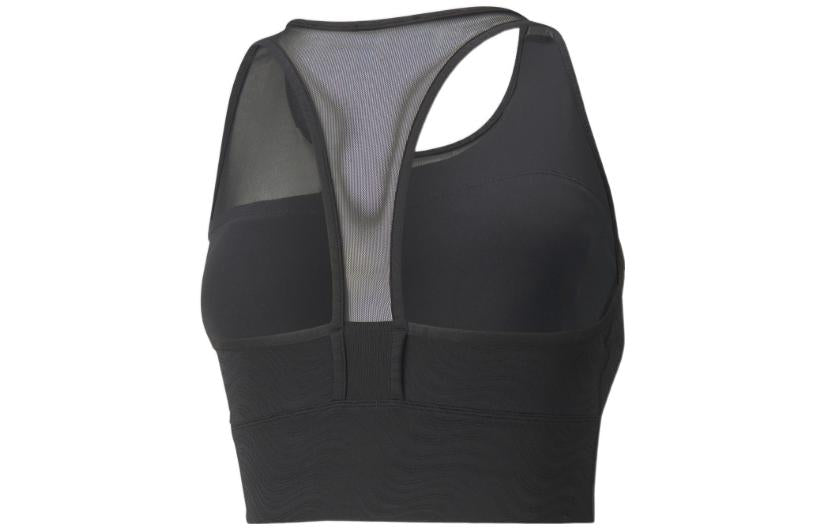 (WMNS) PUMA Mid Impact Flawless Sports Bra 'Black' 521549-01