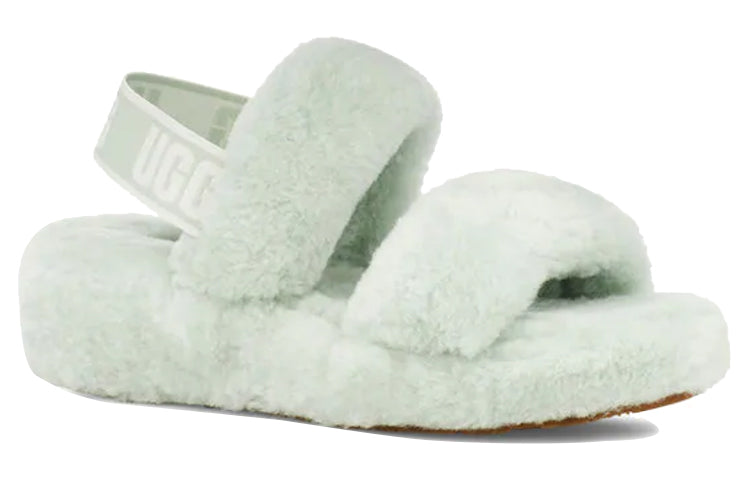 (WMNS) UGG Oh Yeah Thick Sole Sandals Mint Green 1107953-RMN