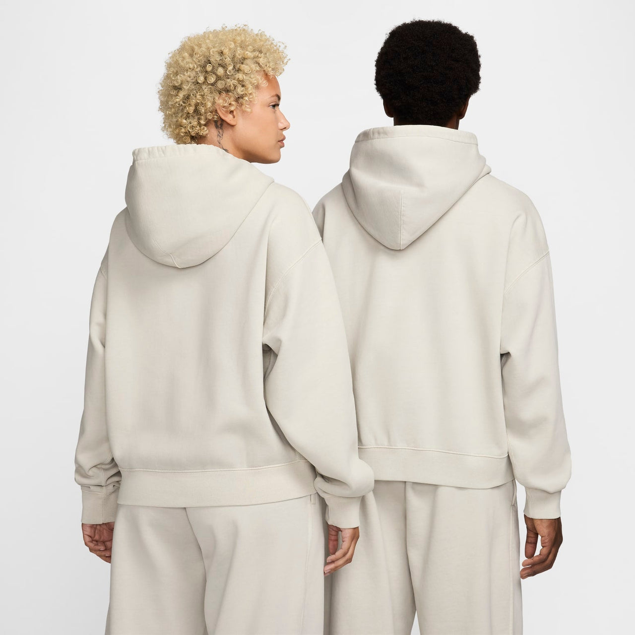 Nike x Stussy SS24 Full-Zip Washed Fleece Hoodie 'Light Bone' FZ9990-072