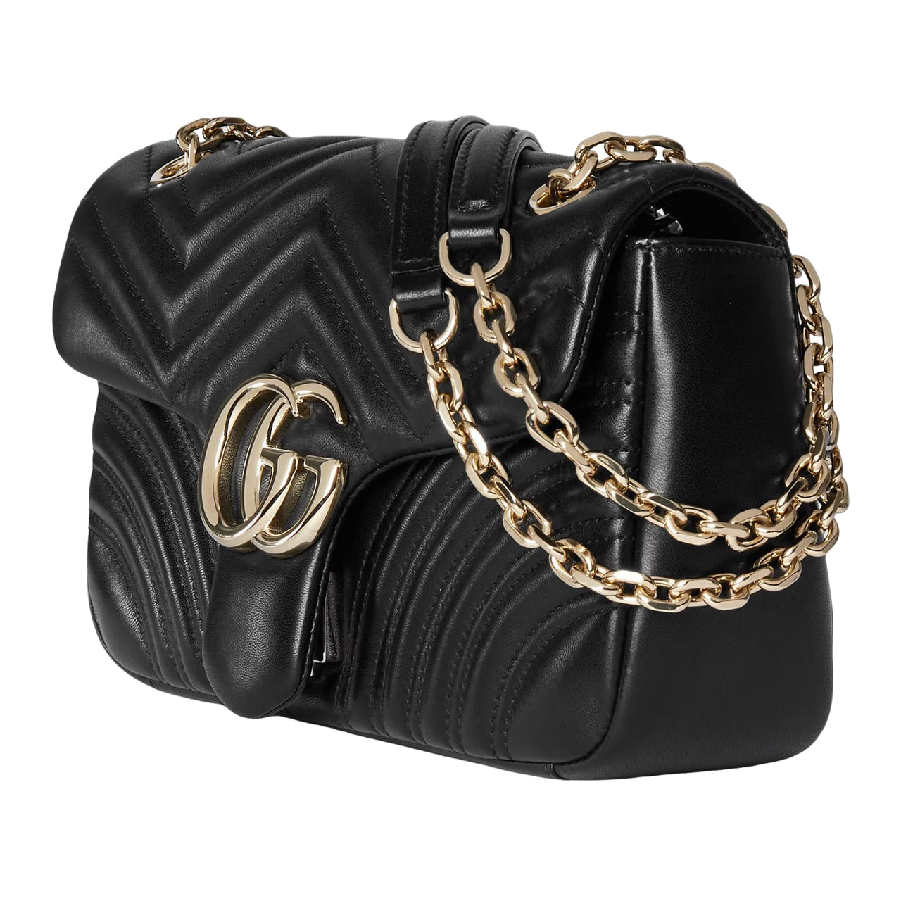 (WMNS) Gucci GG Marmont Medium Shoulder Bag 'Black' 837267-AAE38-1000