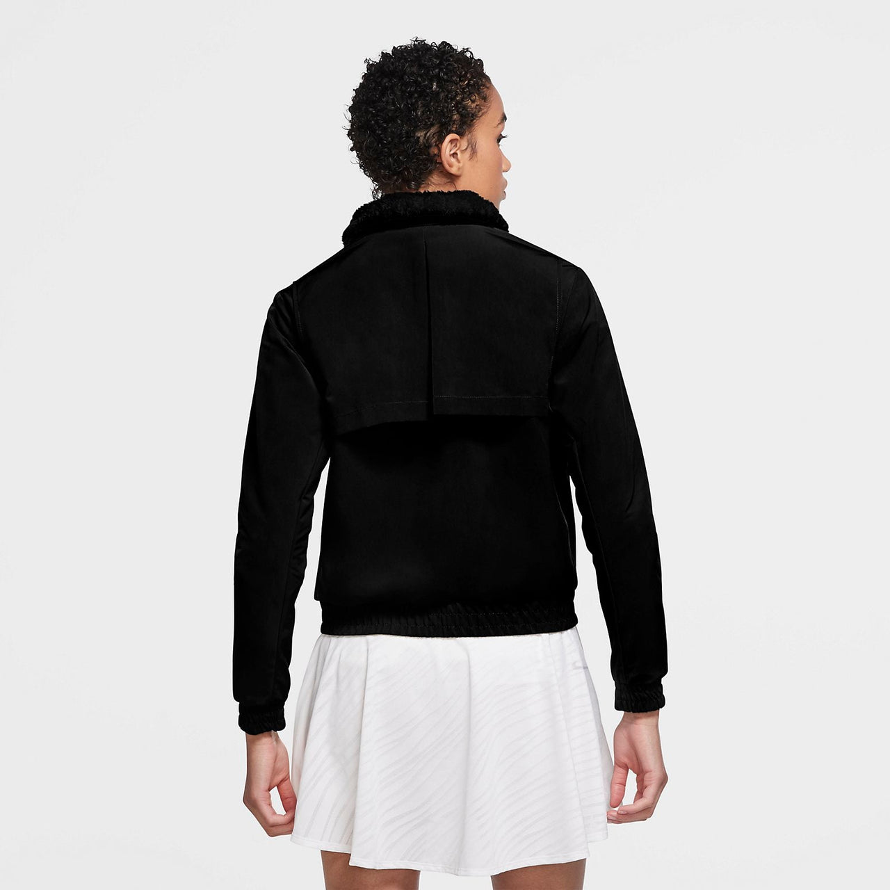 (WMNS) Nike lapel golf sports short cuffed jacket 'Black' CK5859-010