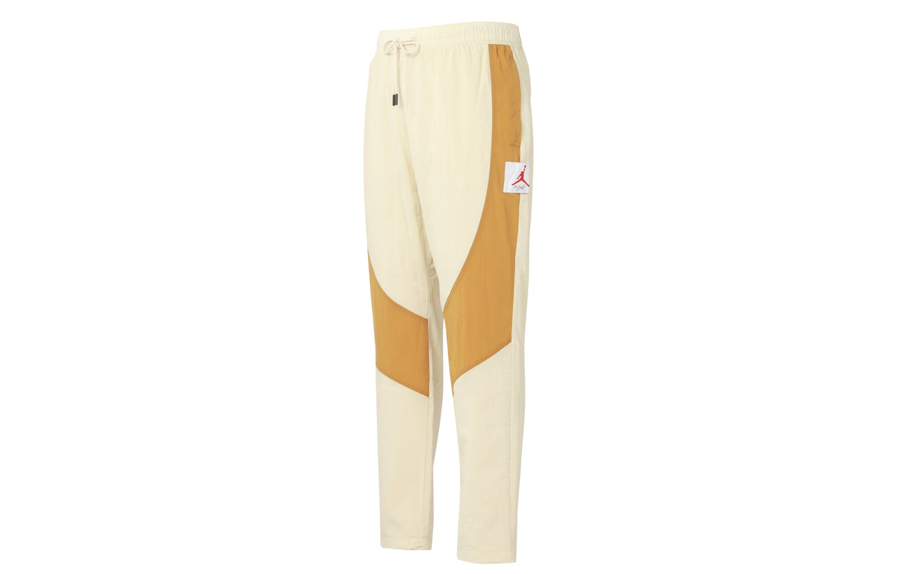 Air Jordan Flight Contrasting Colors Breathable Drawstring Sports Pants Yellow CV3175-275