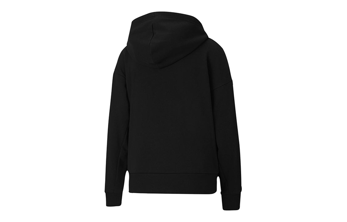 (WMNS) PUMA Classics Logo Printing Hoodie Black 599197-01