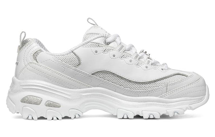 (WMNS) Skechers D lites 1.0 White/Silver 12241-WSL