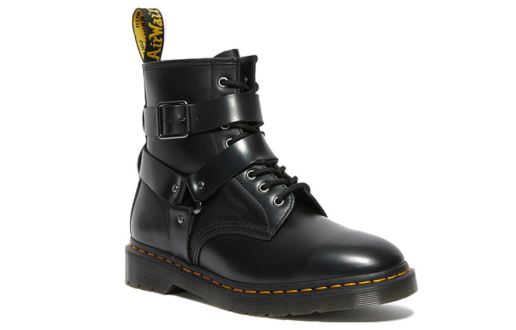 Dr. Martens Cristofor Leather Harness Lace Up Boots 'Black' 27485001