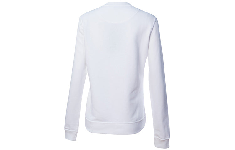 (WMNS) KENZO Tiger Head Round Neck Long Sleeves Hoodie White FA52SW7194U9-01