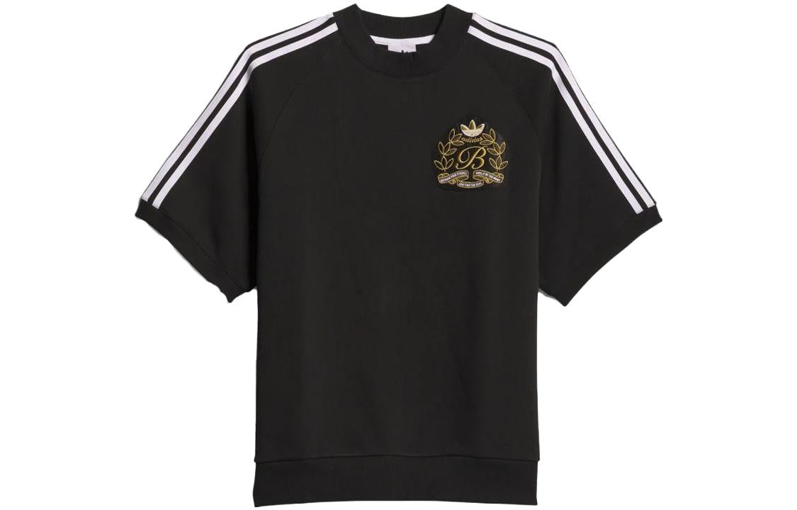 adidas x Blondey McCoy Crew Tee Asia Sizing 'Black White' IK9612