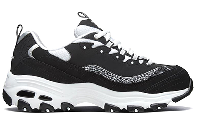 (WMNS) Skechers D'lites Running Shoes Black 13090-BKW