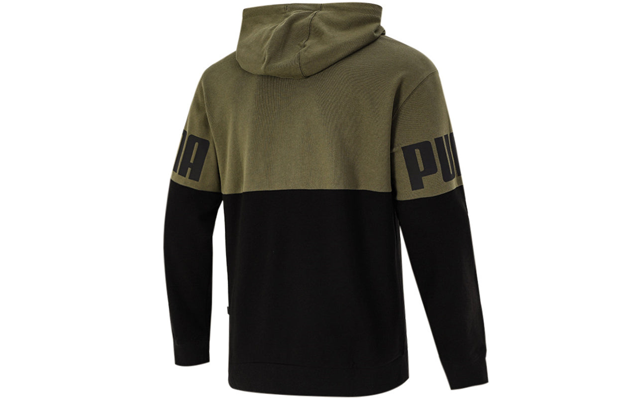 PUMA Power Colorbloc Jumper Hoodie 'Green' 847723-44