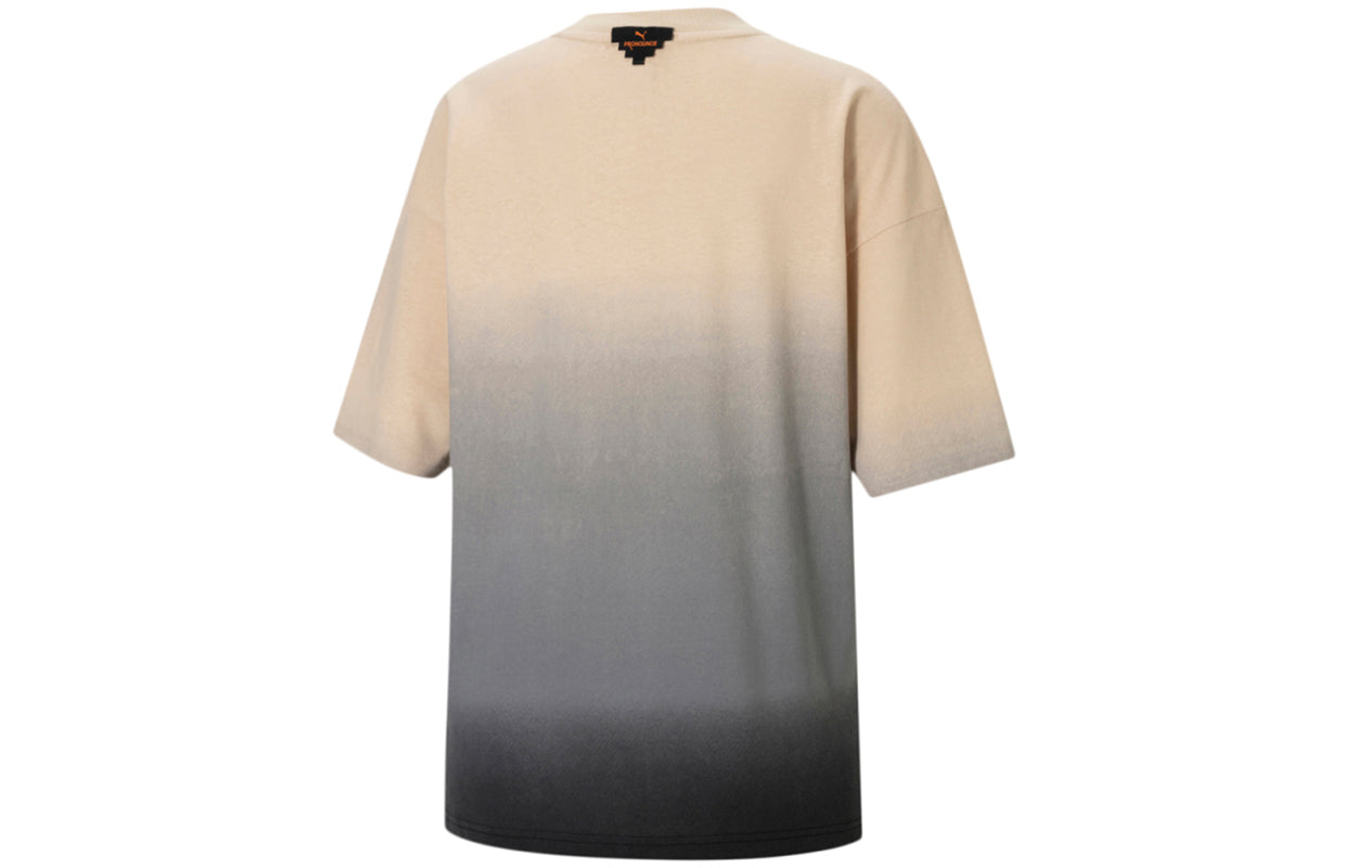 (WMNS) PUMA x PRONOUNCE W Graphic Tee Tie-dyed Causual Sports Female Khaki 532149-20
