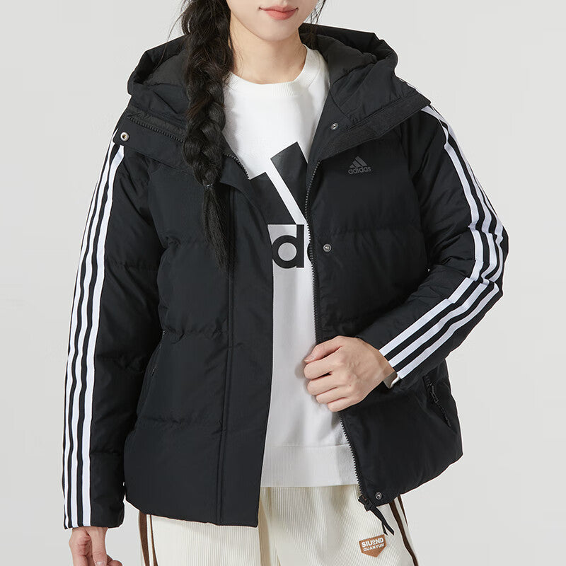 (WMNS) adidas 3-Stripes Puff Down Jackets 'Black White' IT8720