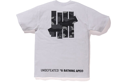 A BATHING APE x Undefeated Ape head Tee 'White Grey' BAPE-18FW-001