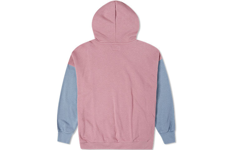 (WMNS) Converse Oversized Color-Blocked Pullover Hoodie 'Pink Aura' 10022963-659