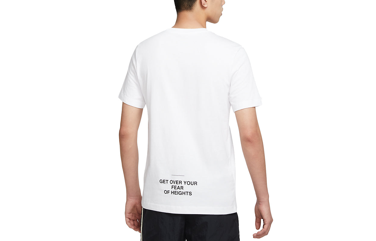 Men's Nike Air Large Logo Printing Sports Round Neck Short Sleeve White T-Shirt DD3352-100