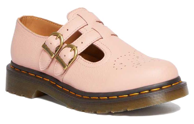 (WMNS) Dr. Martens 8065 Virginia Leather Mary Jane 'Peach Beige' 30692329