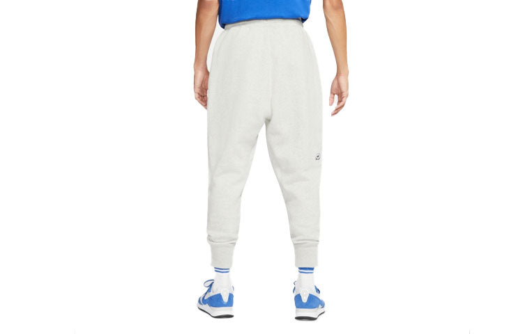 Nike Sportswear Airmoji Lacing Bundle Feet Fleece Casual Sports Pants Gray CZ2355-050