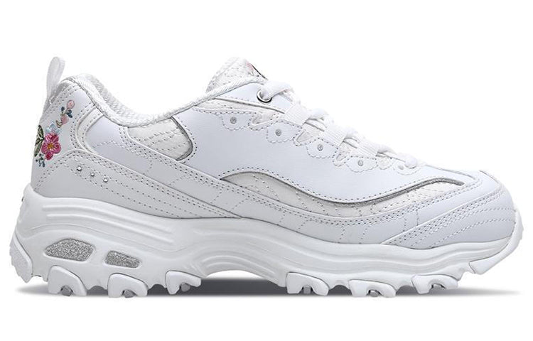 (WMNS) Skechers D'lites 1.0 GS White 11977-WHT