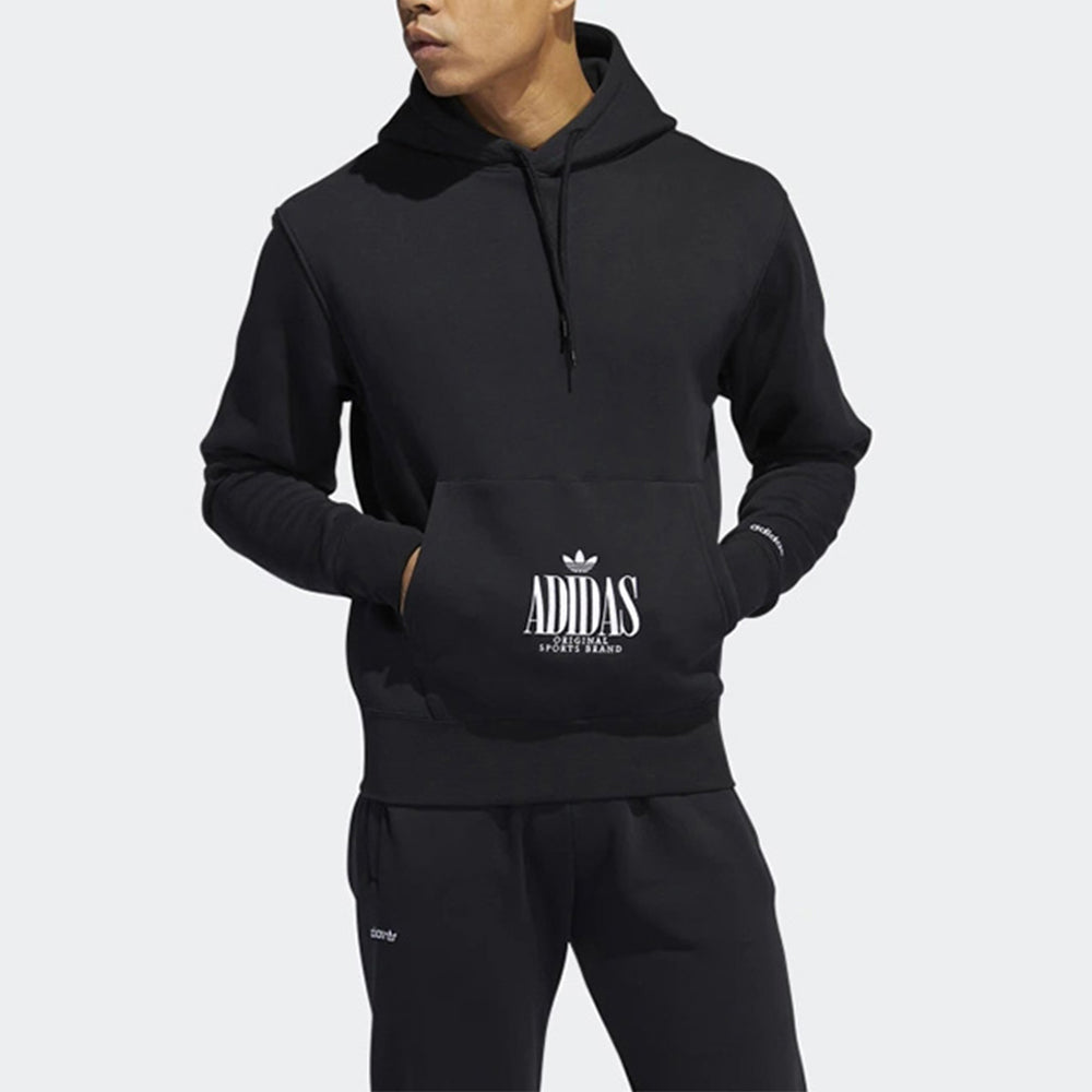 Men's adidas originals Embroidered Logo Sports Pullover Black H32327