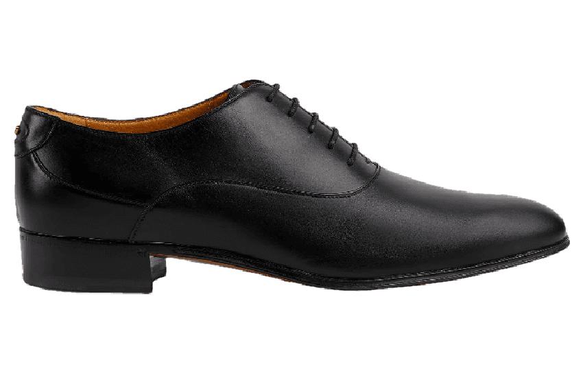 Gucci lace-up shoe with Double G 'Black Leather' 719741-06F00-1000