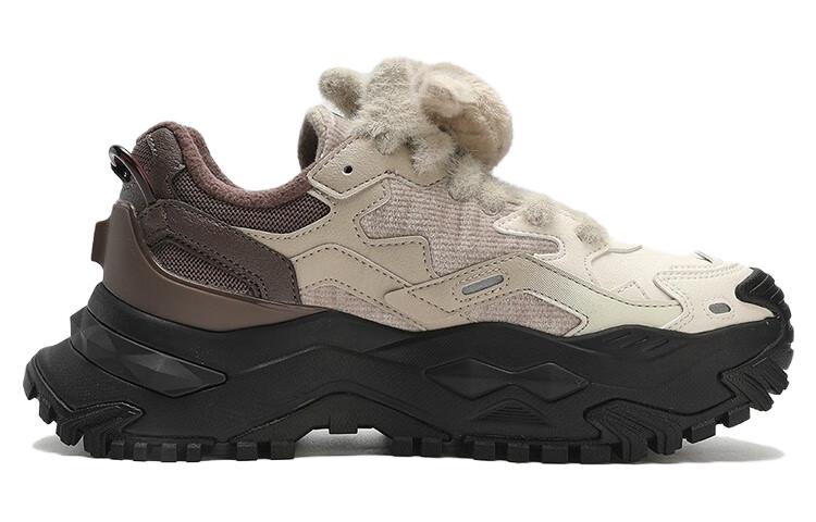 (WMNS) FILA FUSION BIANCO Platform Sneakers 'White Beige Brown' T12W341303FGF