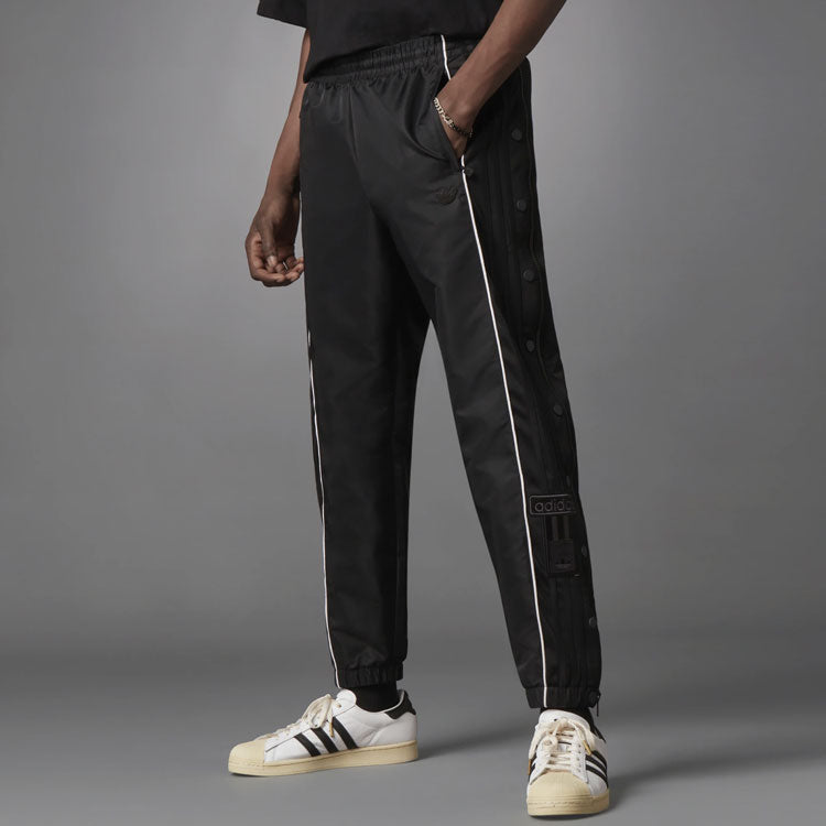 adidas originals Blue Version Series Side Zipper Sports Long Pants Black HB1695