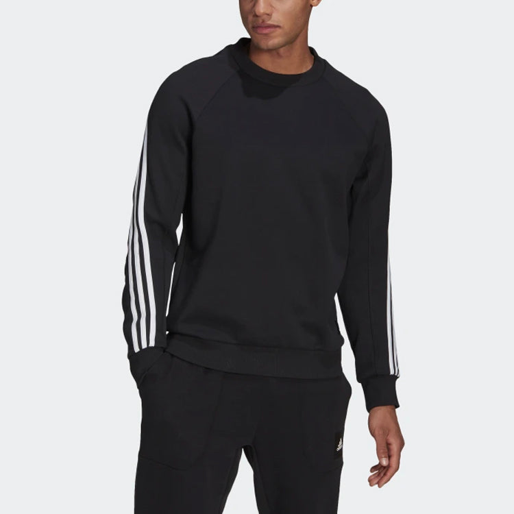 adidas M FI Crew Sportswear 3-Stripes Sweatshirt Black GM6463