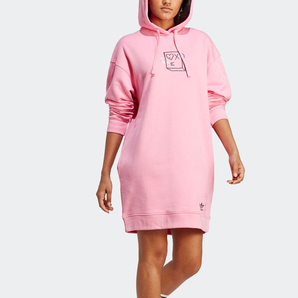 (WMNS) adidas Original ANDRE SARAIVA hooded dress 'Pink' HY4269