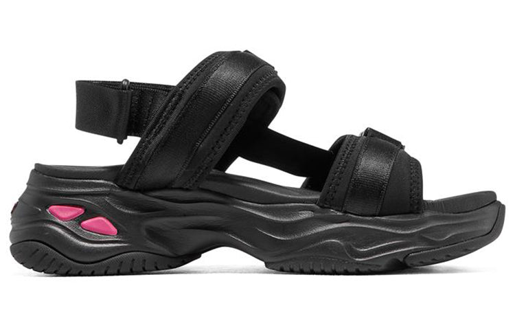 (WMNS) Skechers D'lites 4.0 Sandals 'Black Pink' 119385-BBK