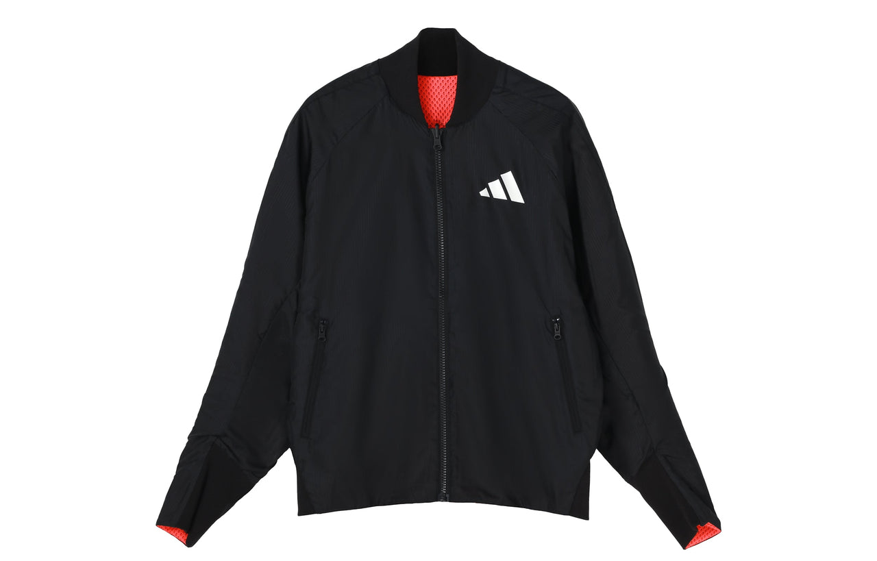 adidas M Vrct Back Tiger Logo Pattern Loose Jacket Black FK0976