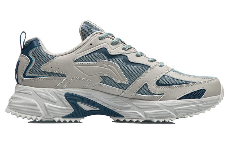Li-Ning Retro Running Shoes 'Grey Green' ARLQ001-5