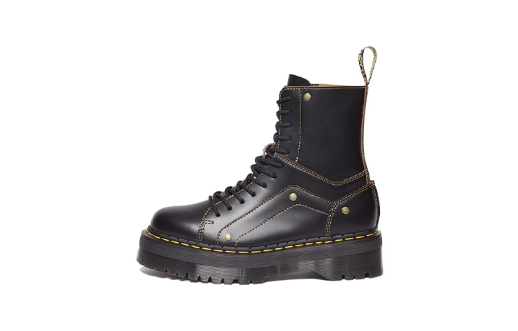 (WMNS) Dr. Martens Jadon Decon Smooth Platform Leather Boot 'Black' 31211001