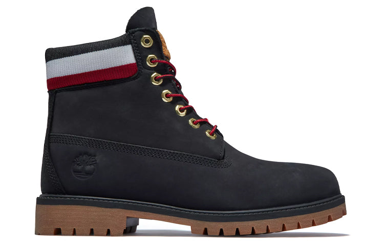 Timberland 6 Inch Heritage Cupsole Boot 'Black Nubuck with Red' A2GZ9001