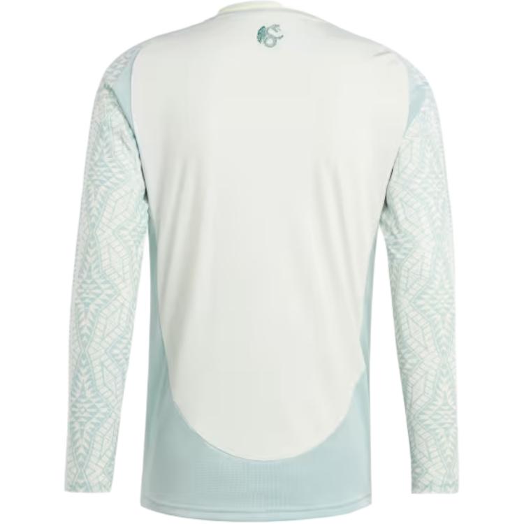 adidas Mexico 24 Long Sleeve Away Soccer Jersey Asia Sizing 'Linen Green' IP6387