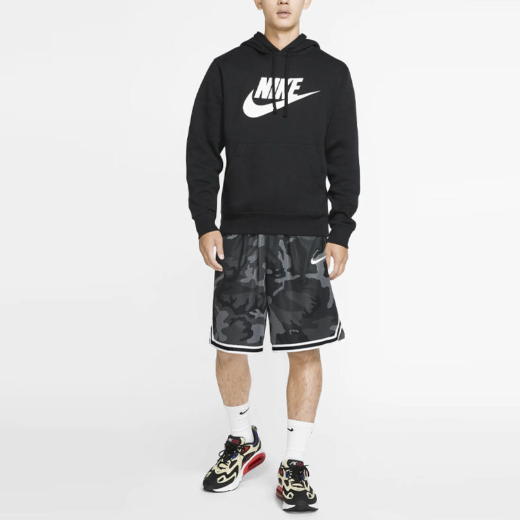 Men's Nike Casual Sports Hooded Solid Color Long Sleeves Black BV2973-010