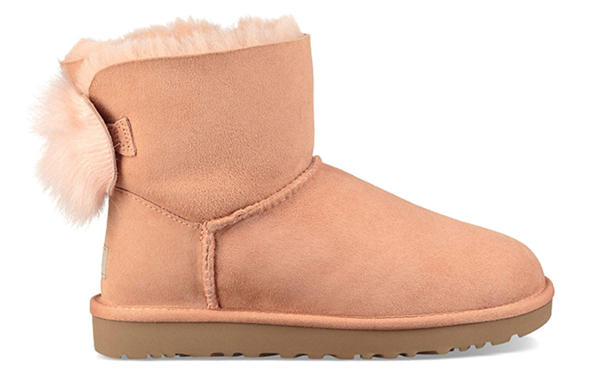 (WMNS) UGG Fluff Bow Mini Fleece Lined Pink Red 1094967-SNTN