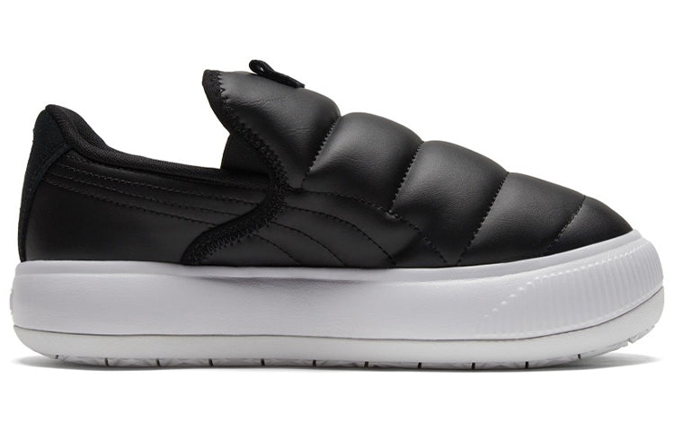 (WMNS) PUMA Suede Mayu Slip-on Shoes Black/White 383827-01