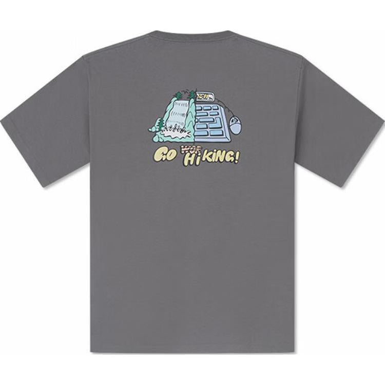 Converse Summer Outdoor Graphic T-Shirt 'Grey' 10027229-A03